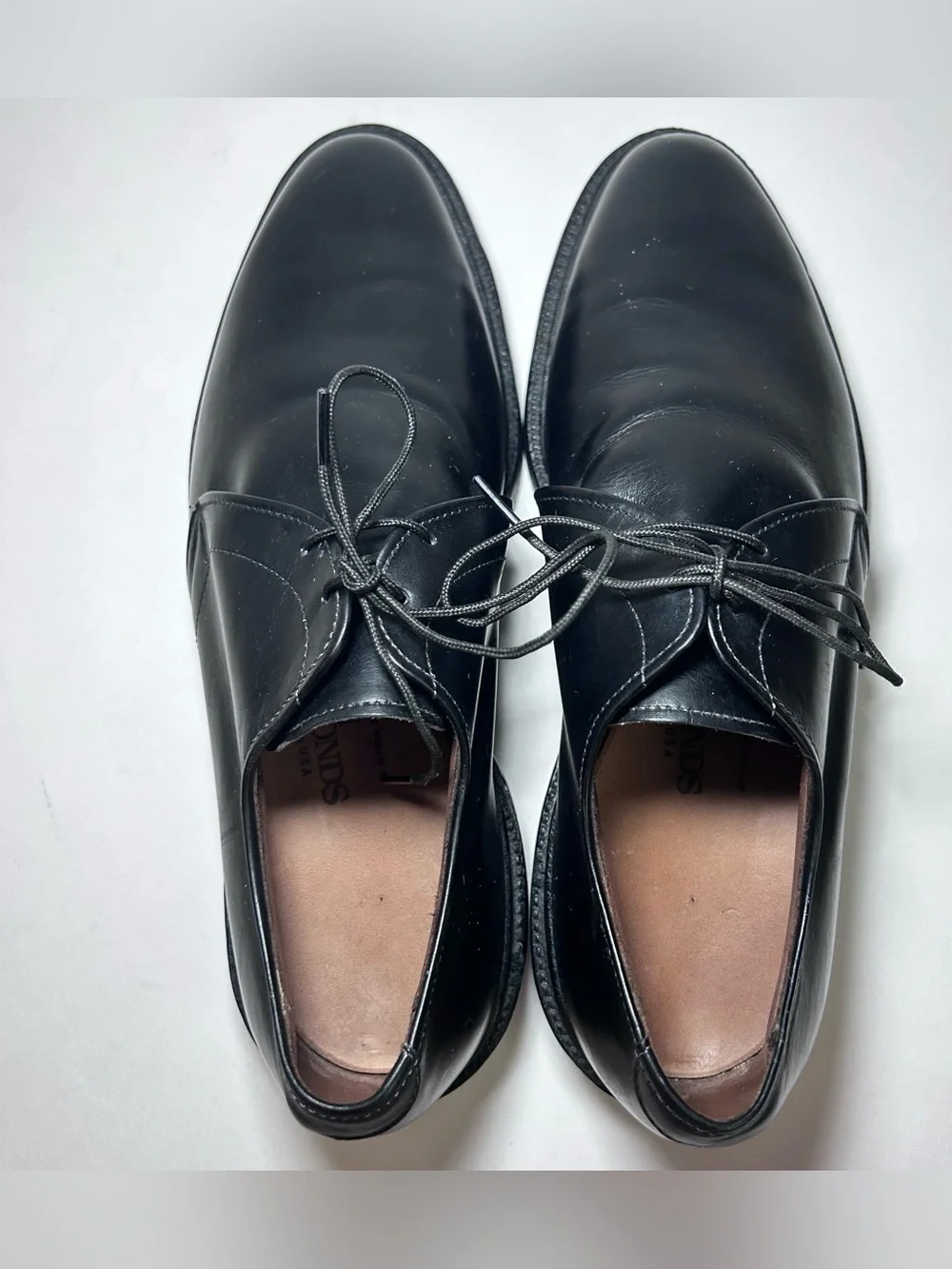Allan Edmonds Jodox Plain Toe Derby Black Leather Dress Shoes Men’s 7.5 C